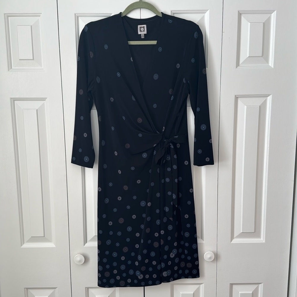 Anne Klein Faux Wrap Dress Size M